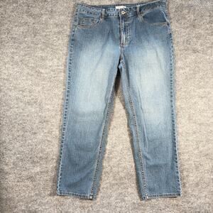 Coldwater Creek Petite 16 Jeans Straight Leg Stretch Denim Blue Mid Rise